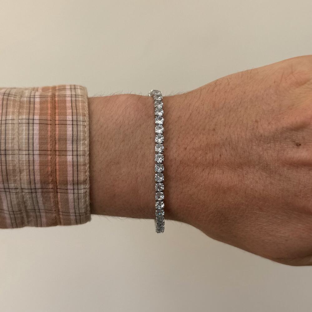 10mm round cz crystal bracelet